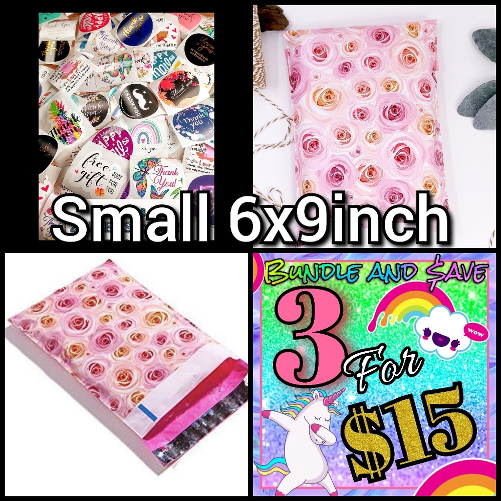 Poly Mailers small 6x9 rose